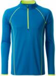 James & Nicholson (Daiber) Férfi funkcionális hosszú ujjú felső JN498 - Élénk kék / élénk sárga | 2XL (1-JN498-1752324)
