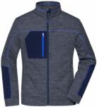 James & Nicholson Női fleece pulóver JN1817 - Sötétkék melírozott / sötétkék / királykék | 3XL (1-JN1817-1799778)