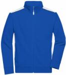 James & Nicholson Férfi pulóver kapucni nélkül JN870 - Királykék / fehér | 5XL (1-JN870-1764357)