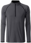 Daiber Tricou funcțional pentru bărbați cu mânecă lungă JN498 - Titan / neagră | M (JN498-1752361)