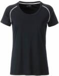 Daiber Tricou funcțional de damă JN495 - Neagră / albă | XS (JN495-1752073)