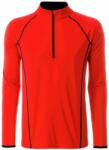 Daiber Tricou funcțional pentru bărbați cu mânecă lungă JN498 - Oranj deschis / neagră | M (JN498-1752331)