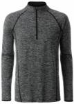 Daiber Tricou funcțional pentru bărbați cu mânecă lungă JN498 - Negru prespălat / neagră | S (JN498-1752305)