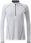 Daiber Tricou functional de damă cu mânecă lungă JN497 - Albă / argintiu | M (JN497-1752301)