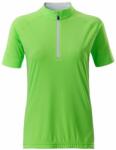 Daiber Tricou de ciclism pentru femei cu fermoar scurt JN513 - Verde deschis / albă | L (JN513-1752610)