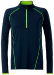 Daiber Tricou functional de damă cu mânecă lungă JN497 - Albastru închis / galben deschis | M (JN497-1752277)