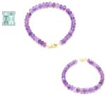  Bratara Ametist - Diametru 54 mm - Disc Fatetat - Accesorii Gold Filled - 2-4 x 6-7 mm - 1 Buc