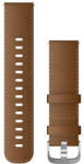Garmin Curea Garmin Quick Release 22mm, piele, maro, cataramă argintie (Venu, Forerunner 255, Vivoactive 4)