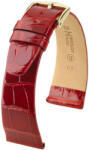 Hirsch Curea roșie din piele Hirsch Prestige M 02307120-1 (Piele de aligator) Hirsch Selection 14 mm (spona 12mm)