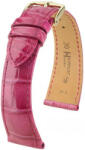 Hirsch Curea roz din piele Hirsch London M 04207124-1 (Piele de aligator) Hirsch Selection 18 mm
