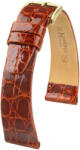 Hirsch Curea maro din piele Hirsch Prestige M 02208170-1 (Piele de crocodil) Hirsch Selection 14 mm (spona 10mm)