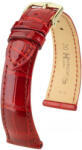 Hirsch Curea roșie din piele Hirsch London L 04307020-1 (Piele de aligator) Hirsch Selection 17 mm (spona 16mm)