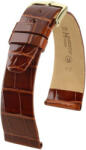 Hirsch Curea maro din piele Hirsch Prestige M 02307170-1 (Piele de aligator) Hirsch Selection 14 mm (spona 12mm)