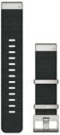 Garmin Curea Garmin QuickFit 22mm, nailon, negru, cataramă argintie (Fenix 7/6/5, Epix 2)