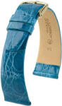 Hirsch Curea albastru deschis din piele Hirsch Prestige M 02208183-1 (Piele de crocodil piele) Hirsch Selection 12 mm