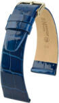 Hirsch Curea albastru închis din piele Hirsch Prestige L 02207080-1 (Piele de aligator) Hirsch Selection 16 mm