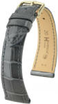 Hirsch Curea gri din piele Hirsch London L 04207030-1 (Piele de aligator) Hirsch Selection 22 mm (spona 18mm)
