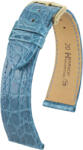 Hirsch Curea albastru deschis din pieleHirsch Genuine Croco M 18900883-1 (Piele de crocodil) Hirsch selection 16 mm