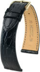 Hirsch Curea neagră din piele Hirsch Genuine Croco M 18900850-1 (Piele de crocodil) Hirsch selection 12 mm