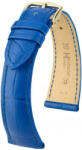 Hirsch Curea albastră din piele Hirsch London M 04207185-1 (Piele de aligator) Hirsch Selection 17 mm