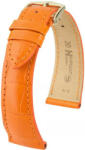 Hirsch Curea portocalie din piele Hirsch London L 04207076-1 (Piele de aligator) Hirsch Selection 21 mm