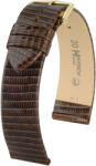 Hirsch Curea maro închis din piele Hirsch Lizard M 01766110-1 (Piele de șopârlă) 18 mm