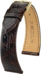 Hirsch Curea maro închis din piele Hirsch Genuine Croco M 18900810-1 (Piele de crocodil) 12 mm
