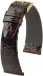Hirsch Curea maro închis din piele Hirsch Prestige M 02308110-1 (Piele de crocodil) 14 mm (spona 12mm)
