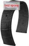 Hirsch Curea neagră din piele Hirsch Voyager 07107459-2 (Piele de aligator) 22 mm (spona 18 mm)