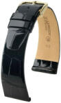 Hirsch Curea neagră din piele Hirsch Prestige L 02207050-1 (Piele de aligator) Hirsch Selection 17 mm
