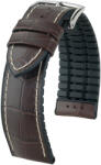 Hirsch Curea maro închis Hirsch George L 0925128010-2 (Piele de vițel /cauciuc natural) 24 mm