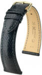 Hirsch Curea neagră din piele Hirsch London M 04266150-1 (Piele de șopârlă) Hirsch Selection 18 mm