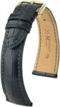 Hirsch Curea neagră din piele Hirsch London L 04307059-1 (Piele de aligator) 22 mm
