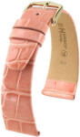 Hirsch Curea portocalie deschisă din piele Hirsch Prestige M 02307123-1 (Piele de aligator) Hirsch Selection 14 mm (spona 12mm)