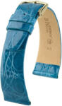Hirsch Curea albastru deschis din piele Hirsch Prestige L 02208083-1 (Piele de crocodil piele) Hirsch Selection 18 mm