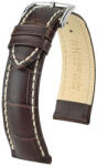 Hirsch Curea maro închis din piele Hirsch Modena L 10302810-2 (Piele de vițel) 22 mm