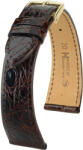 Hirsch Curea maro închis din piele Hirsch Genuine Croco L 18920810-1 (Piele de crocodil) 18 mm