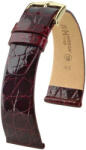 Hirsch Curea vișinie din piele Hirsch Prestige L 02208060-1 (Piele de crocodil) Hirsch Selection 18 mm