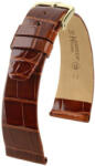Hirsch Curea maro din piele Hirsch Prestige L 02207070-1 (Piele de aligator) Hirsch Selection 18 mm