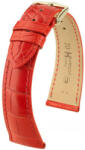 Hirsch Curea roșie din piele Hirsch London L 04207029-1 (Piele de aligator) Hirsch Selection 20 mm (spona 16mm)