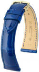 Hirsch Curea albastră din piele Hirsch London M 04207182-1 (Piele de aligator) Hirsch Selection 17 mm