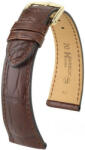 Hirsch Curea maro din piele Hirsch London L 04207019-1 (Piele de aligator) 21 mm (spona 18mm)