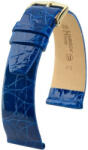 Hirsch Curea albastră din piele Hirsch Prestige L 02208085-1 (Piele de crocodil) Hirsch Selection 17 mm
