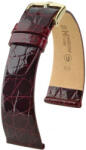 Hirsch Curea vișinie din piele Hirsch Prestige M 02208160-1 (Piele de crocodil) Hirsch Selection 12 mm