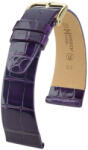 Hirsch Curea mov din piele Hirsch Prestige L 02207084-1 (Piele de aligator) Hirsch Selection 18 mm