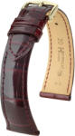 Hirsch Curea vișinie din piele Hirsch London M 04307160-1 (Piele de aligator) Hirsch selection 14 mm