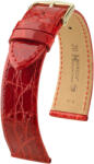 Hirsch Curea roșie din piele Hirsch Genuine Croco L 18920820-1 (Piele de crocodil) Hirsch selection 18 mm