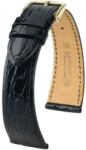 Hirsch Curea neagră din piele Hirsch Genuine Croco L 18920850-1 (Piele de crocodil) 20 mm