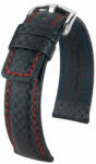 Hirsch Curea neagră din piele Hirsch Carbon L 02592052-2 (Piele de vițel) 24 mm