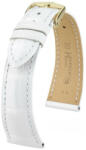Hirsch Curea albă din piele Hirsch London L 04307000-1 (Piele de aligator) Hirsch Selection 20 mm (spona 18mm)
